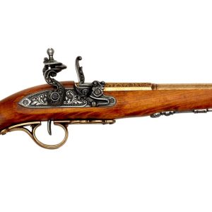 Replika Flintlåspistol, piratmodell, 1700-tal.