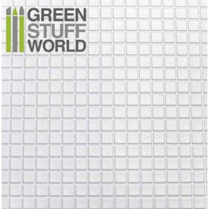 ABS Plasticard – LARGE SQUARES Textured Sheet – A4