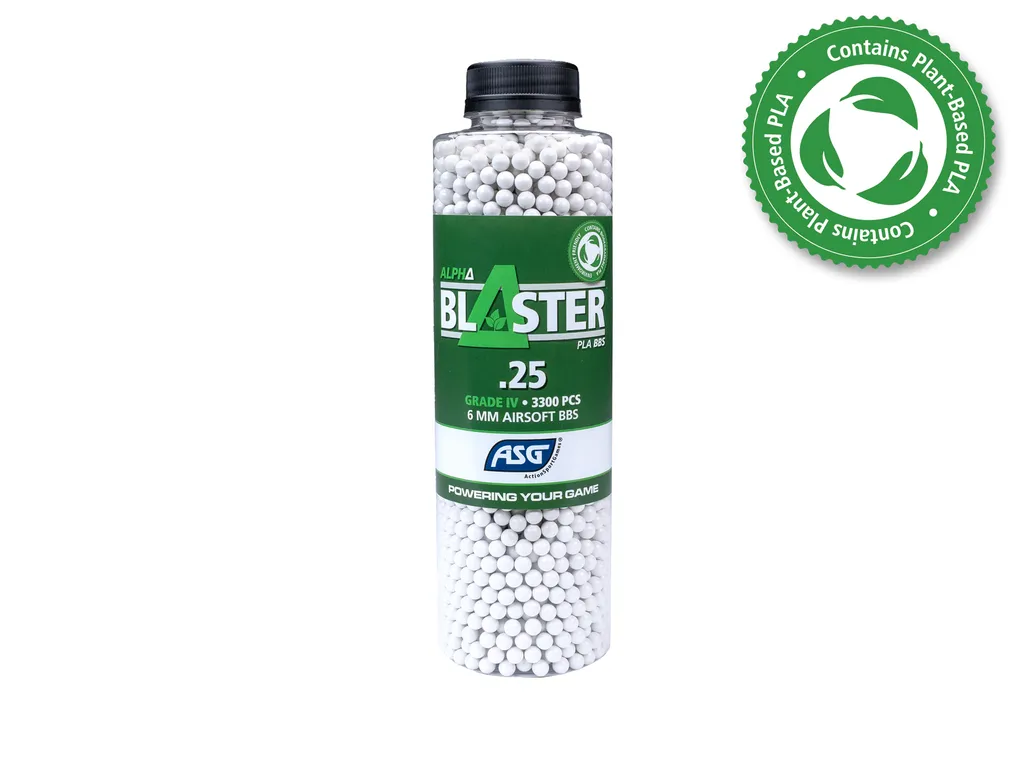 Airsoftammunition Alpha Blaster biologiska 6mm 0.25g – 3300st