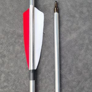 Aluminiumpil med kalkonfjädrar
