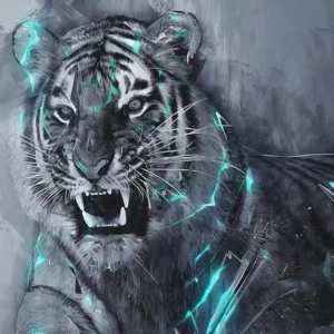 Attackerande tiger