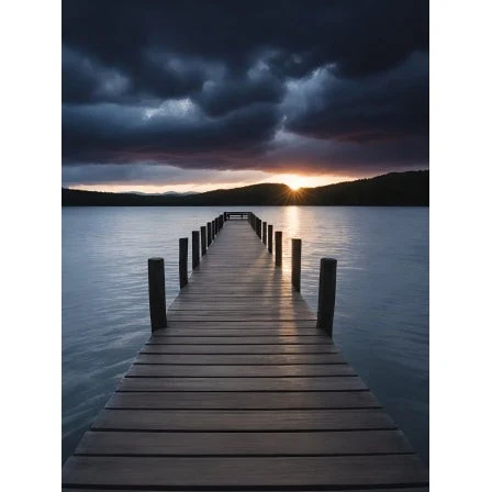 Brygga vid sjön