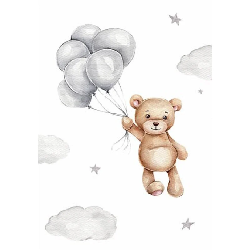 Nalle med ballonger