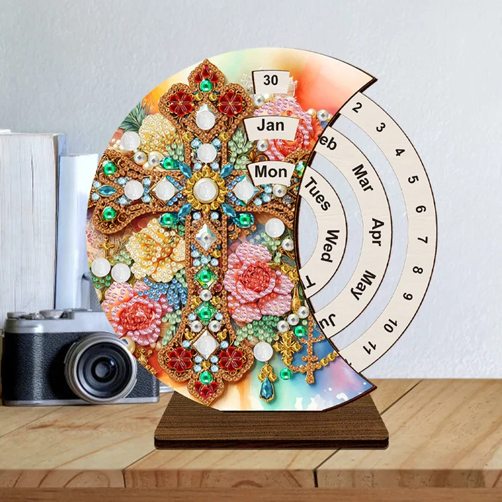 Diamond Painting Tidlös Kalender | Blomkors - Bild 3