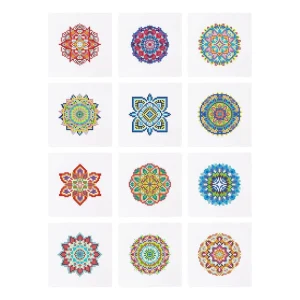 12 Mini Diamond Paintings - Mandala