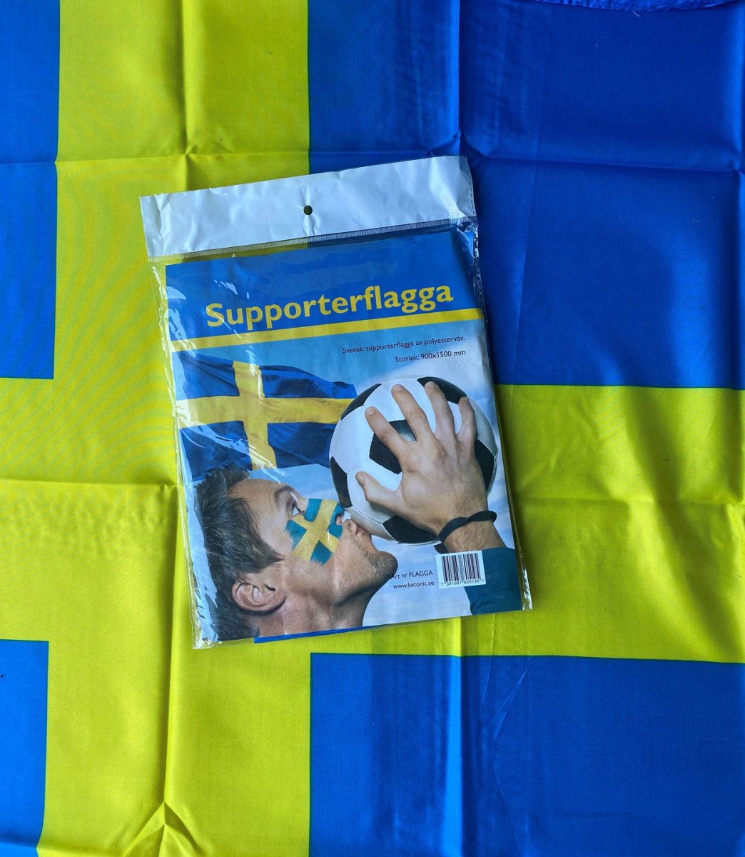 Supporterflagga Sverige!