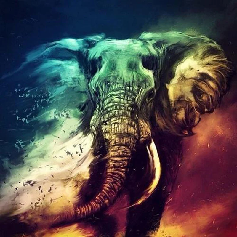 Färgglad elefant - Bild 2